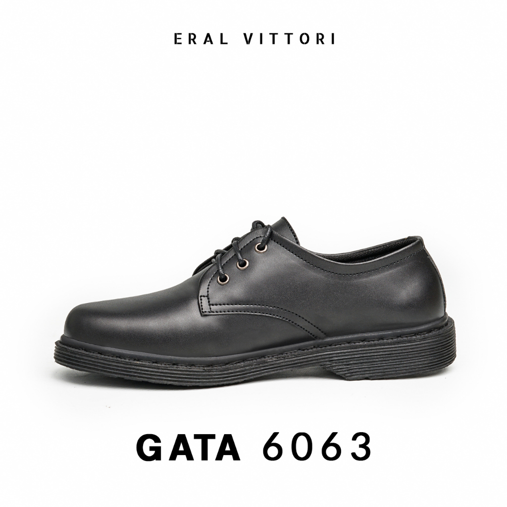 Eral Vittori - Gata 6063 Sepatu Pria Model Docmart Formal Hitam