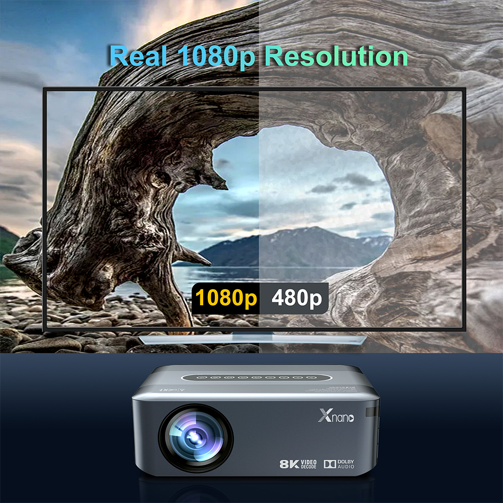 Proyektor Mini Portable Android 9.0 Full HD 1080P Support 8K - X1 - Black