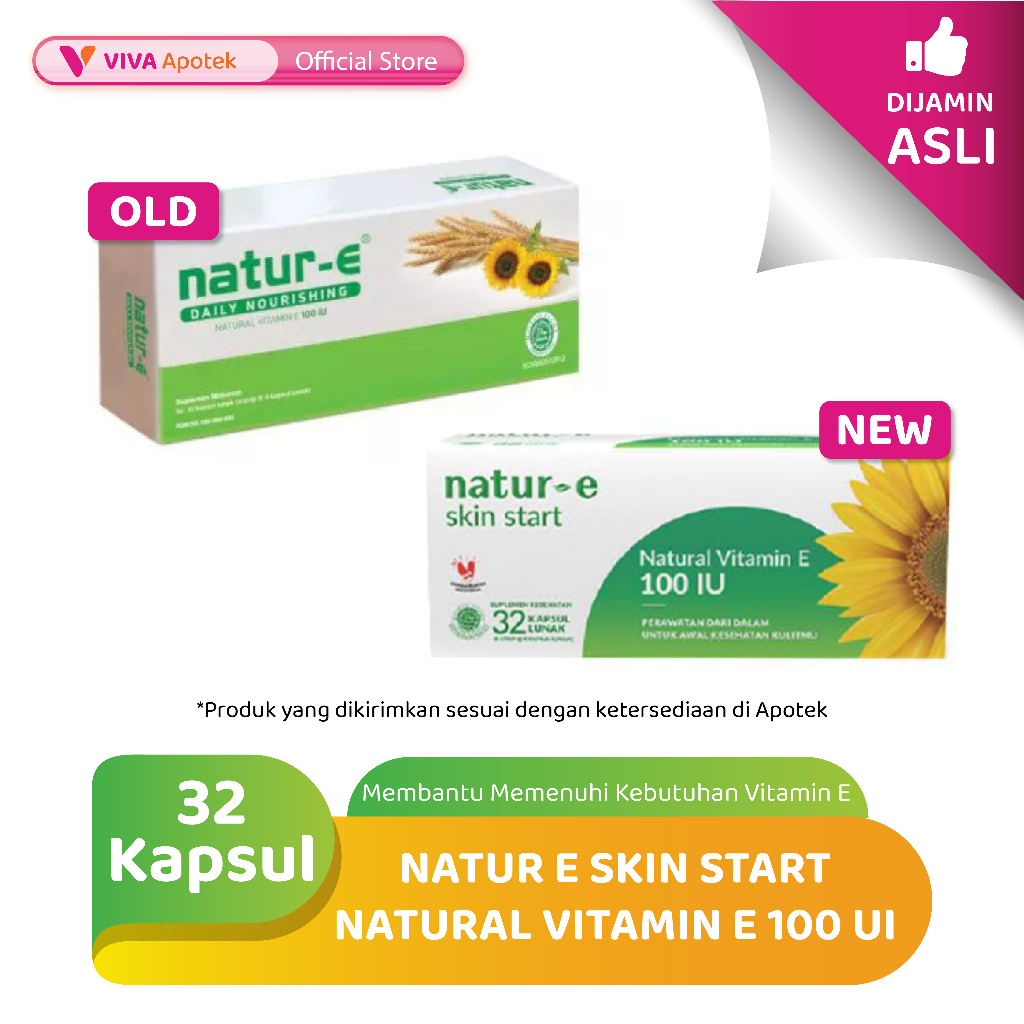 Natur E Skin Start Natural Vitamin E 100 UI (32 Kapsul)