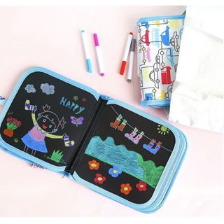 

Buku Gambar Portable Ajaib & Reusable Bisa Dihapus 14 Hal Free 12 Spidol