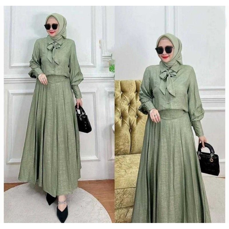 RR SET ROK INARA SET WANITA MUSLIM SET MUSLIM WANITA SET BAJU MUSLIM SET ROK SET POLO SET LINEN SET 