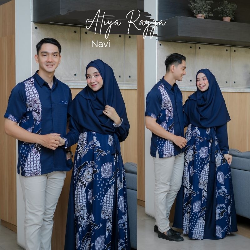 Baju Muslim Gamis Atiya Rayya Batik Couple