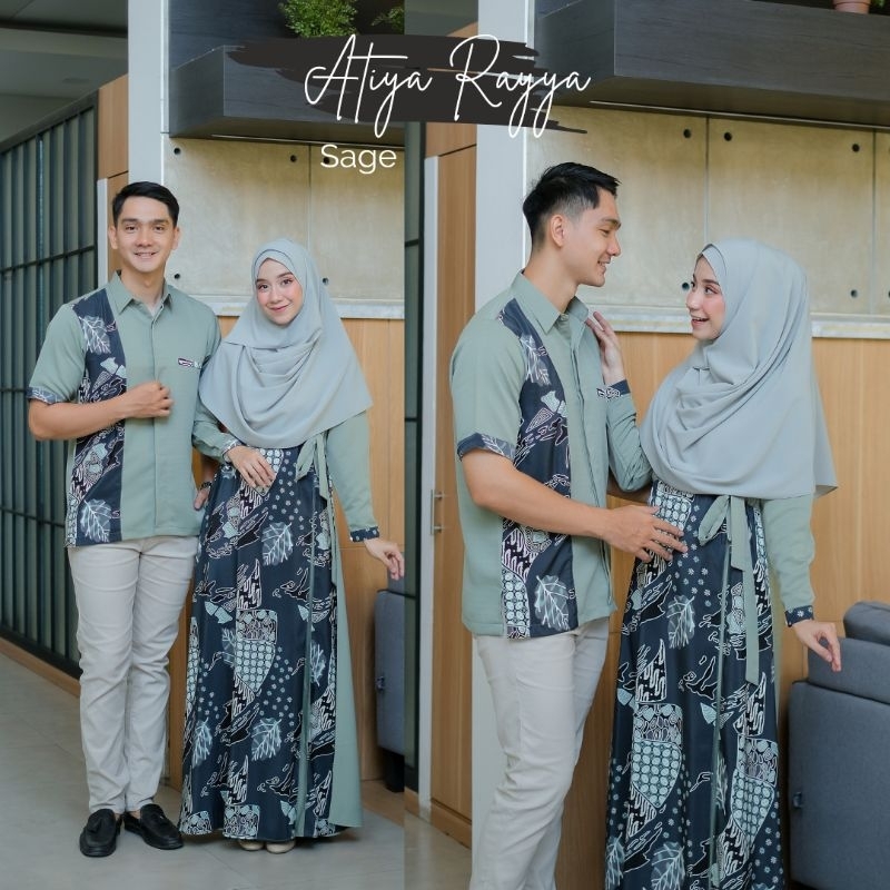 Baju Muslim Gamis Atiya Rayya Batik Couple