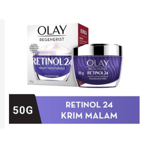 Olay Night Cream Pelembab Retinol 24 Anti Aging Skincare Krim Malam Isi - 50gram