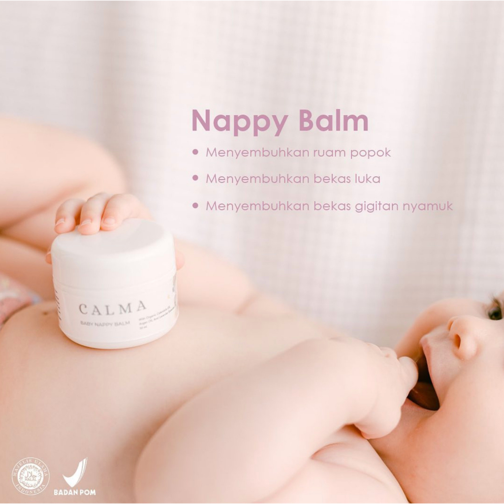 Calma Baby Nappy Balm 50ml -  Cream Ruam Popok Baby For Sensitive Skin Nappy Balm Alcohol Free