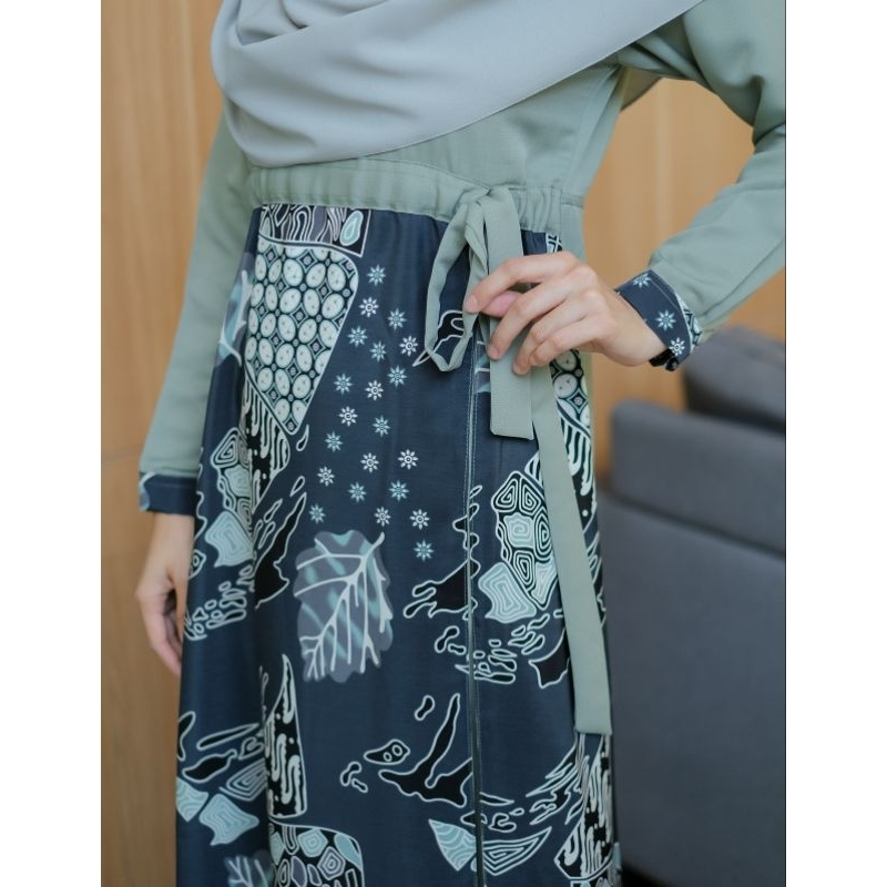 Baju Muslim Gamis Atiya Rayya Batik Couple
