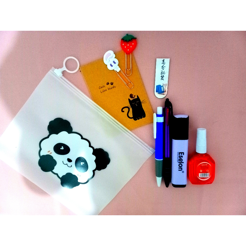 

Set alat tulis sekolah pulpen 3 warna /paket alat tulis