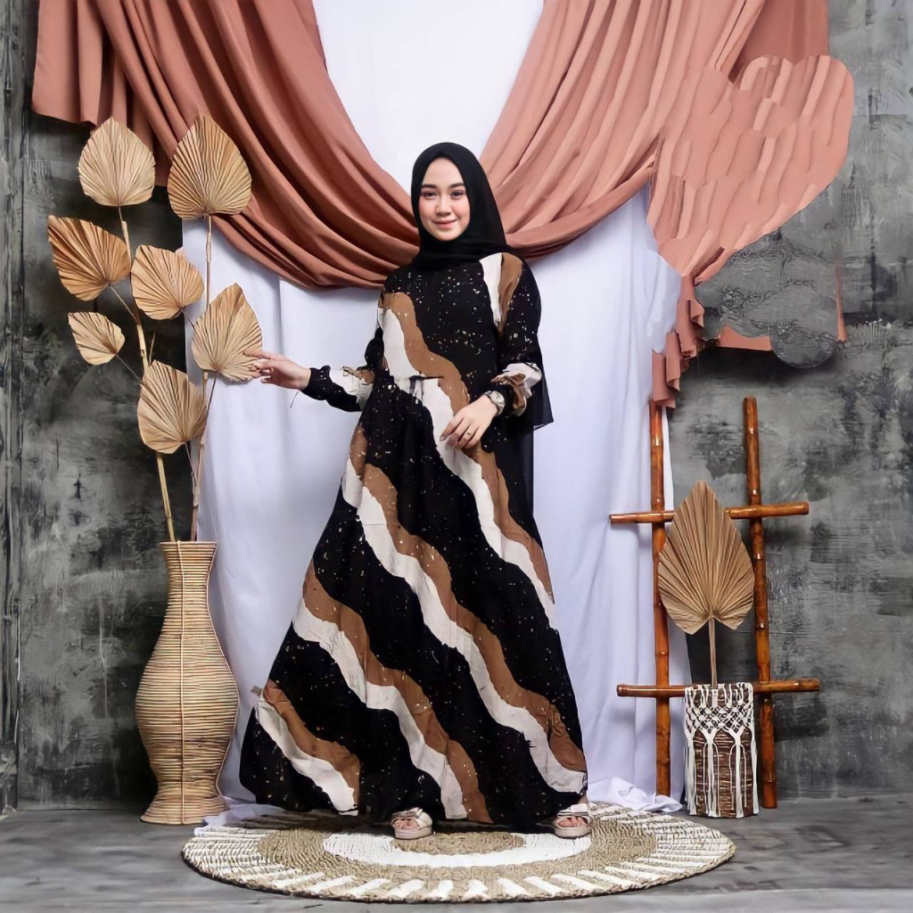 [ PAKET RESELLER ] GAMIS TWILL RAYON MALAMAN - BROWN SERIES