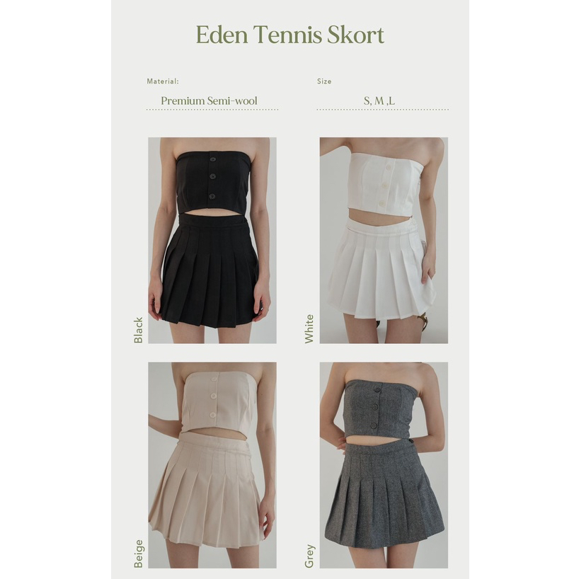 EDEN TENNIS SKORT —— Ocha Wear | Rok Celana Wanita | Bawahan Pakaian Casual