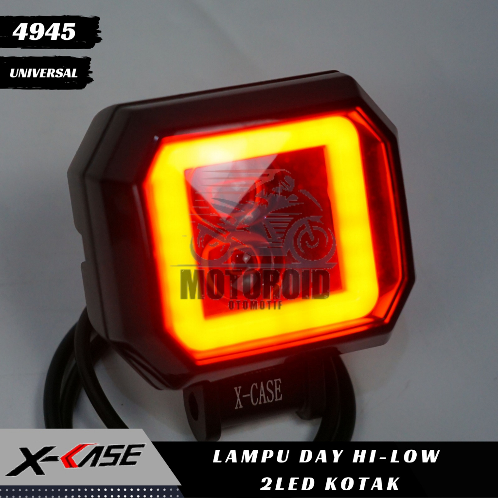 LAMPU TEMBAK LED BULAT PUTIH KUNING SENJA  RING LAMPU SOROT UNIVERSAL KOTAK KABUT DAY HI LOW 2