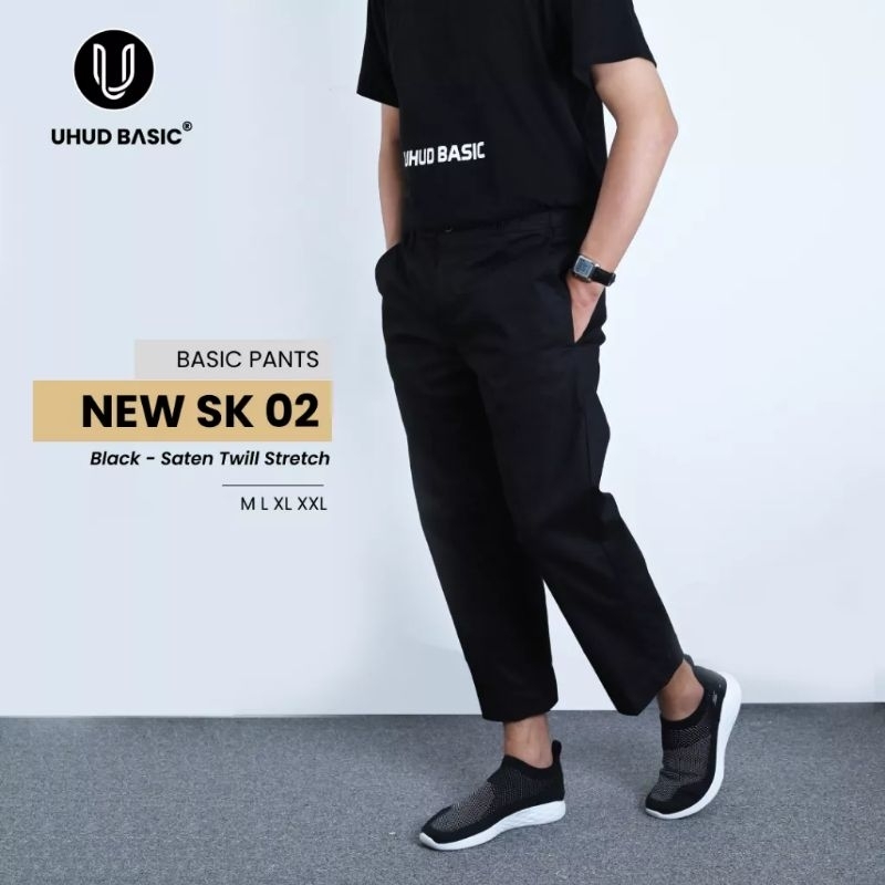 Celana Sirwal Pria Angkle Pants Uhud Basic Pria Stretch