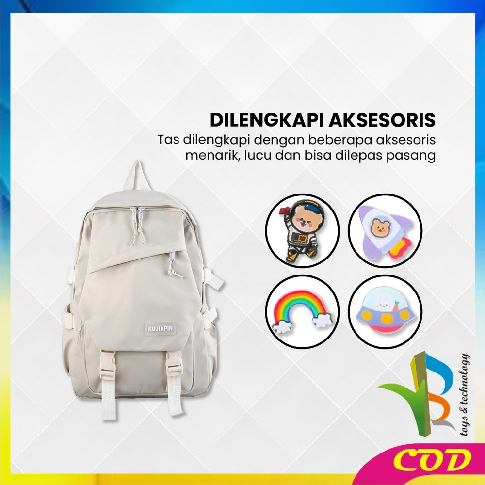 RB-T48 Tas Sekolah Anak Perempuan Tas Travelling Backpack Wanita / Tas Ransel Korea Wanita Fashion Backpack Tas Punggung Sekolah Stylish