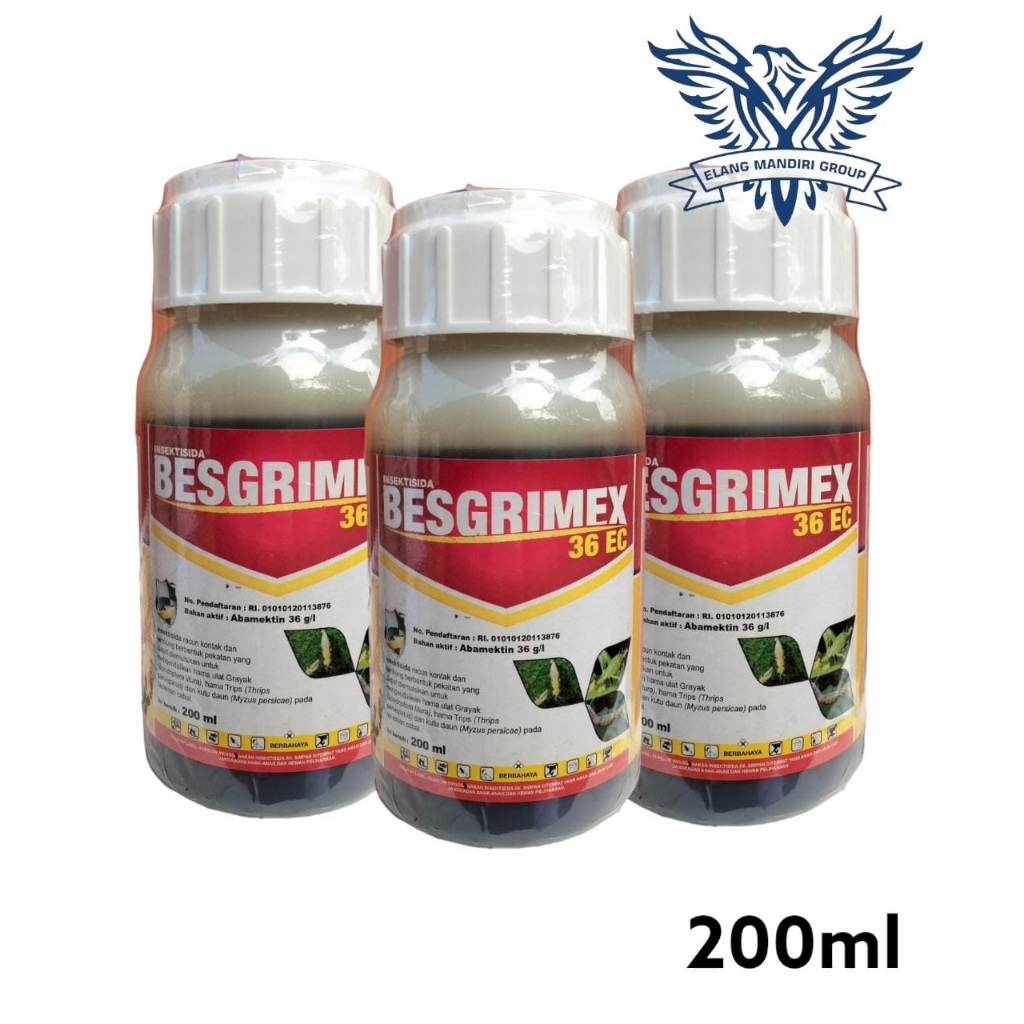 BESGRIMEX 36 EC 200ml Insektisida Abamektin 36g/l Ampuh Atasi Hama Tanaman Abamectin Tertinggi Dikelasnya Terlaris Tiara Buana Mandiri