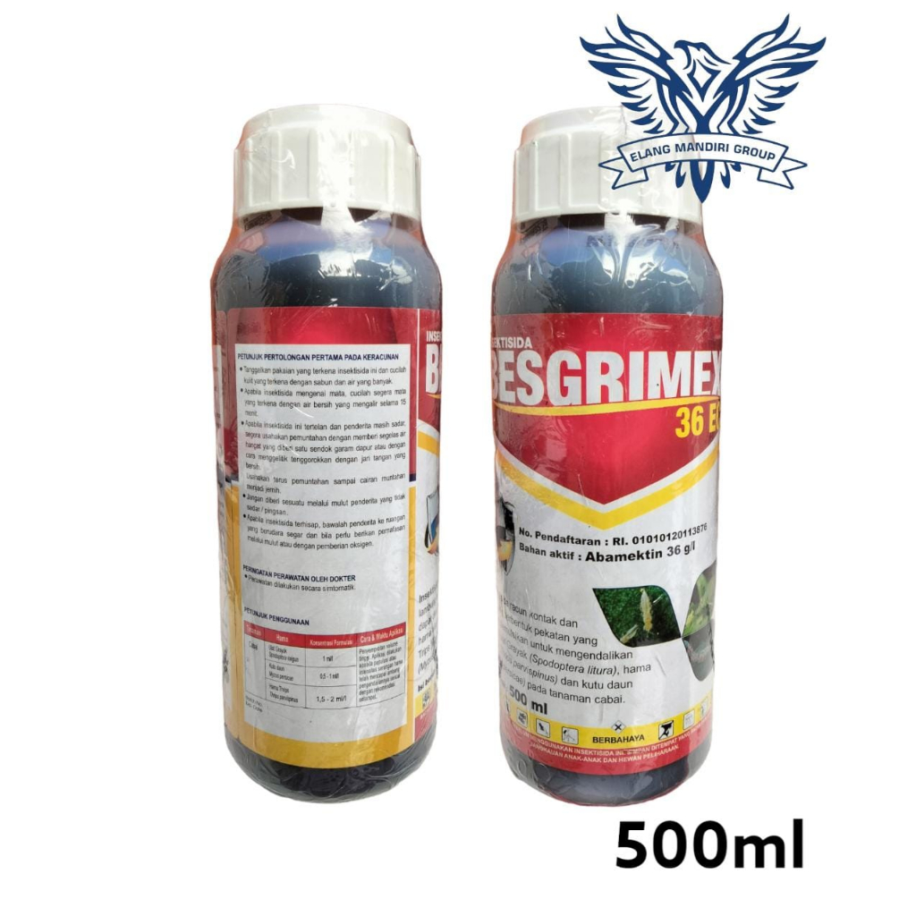 BESGRIMEX 36 EC 500ml Insektisida Abamektin 36g/l Ampuh Atasi Hama Tanaman Abamectin Tertinggi Dikelasnya Terlaris Tiara Buana Mandiri