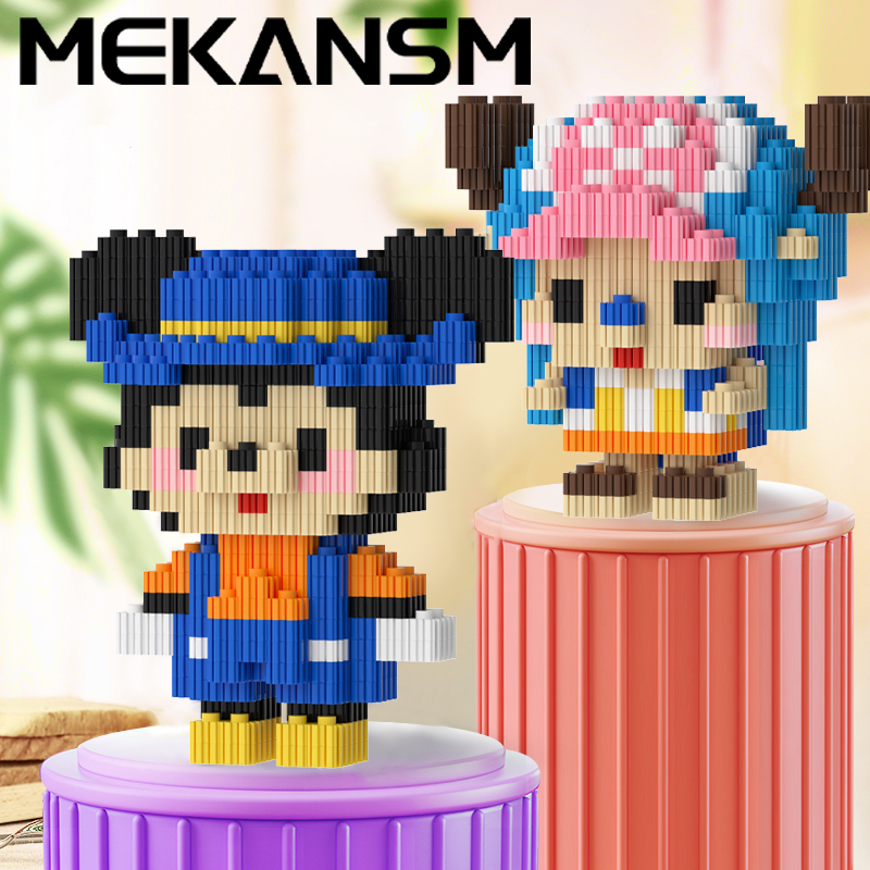 Mainan balok One Piece luffy disney Series Nano Block edukasi anak Bricks Mini Toys