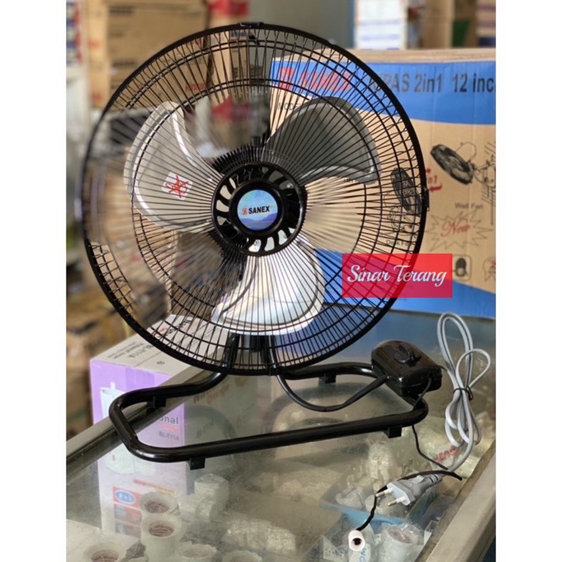 Sanex Kipas Angin Besi / Meja Dinding 2in1 / Tornado Fan Sanex 12 Inch SN-128S