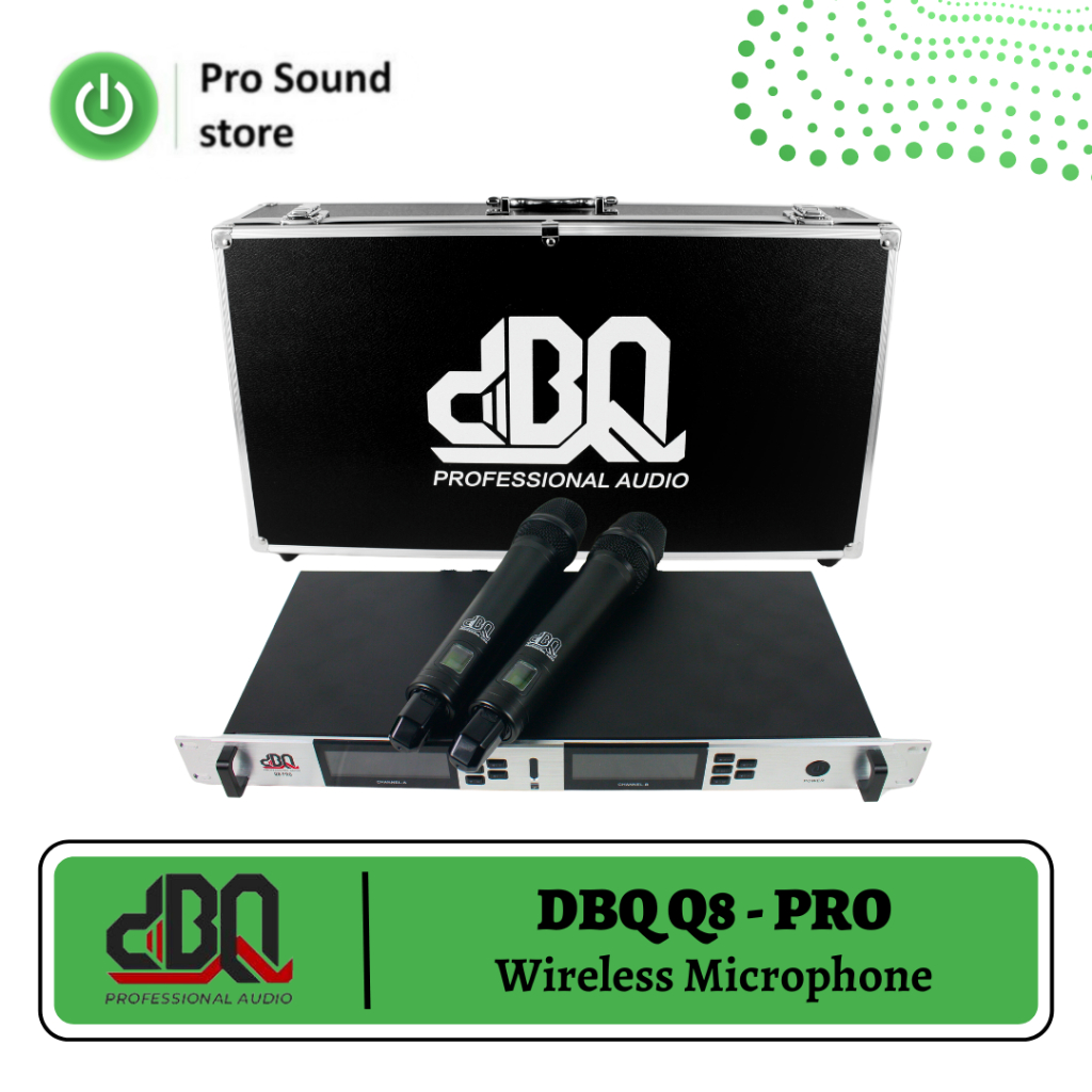 MICROPHONE DBQ Q8 PRO WIRELESS - 2 CHANEL