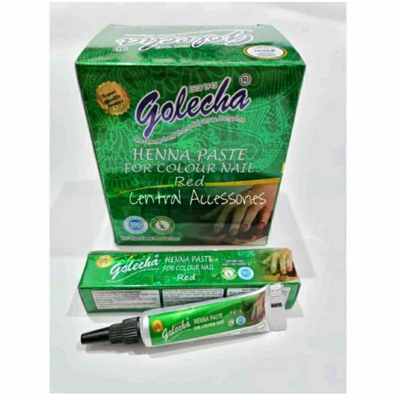 Henna kuku golecha 12 pcs/Kutek kuku/Cat kuku Halal/Pacar kuku