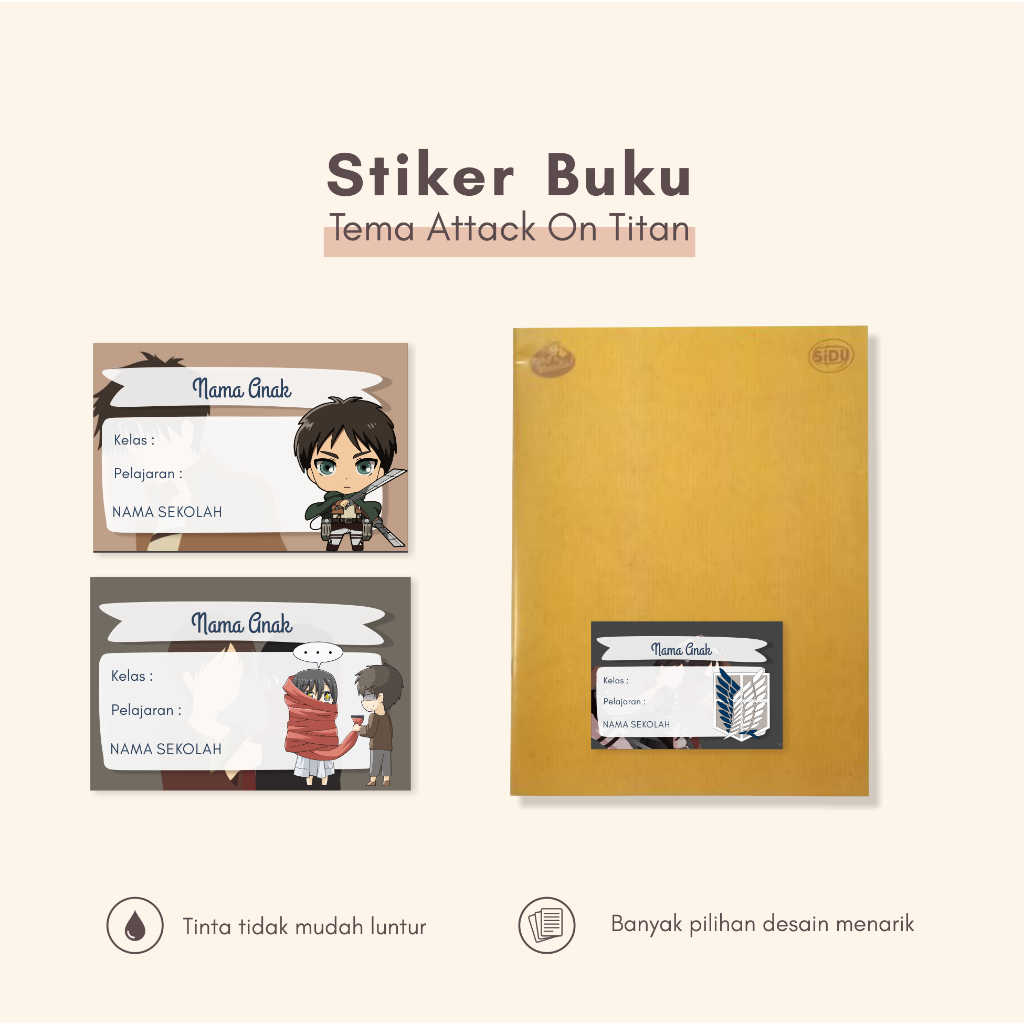 

(30pcs)Stiker dan label lucu /murah/buku pelajaran Tema ATTACK ON TITAN/stiker buku anime murah/dapat banyak
