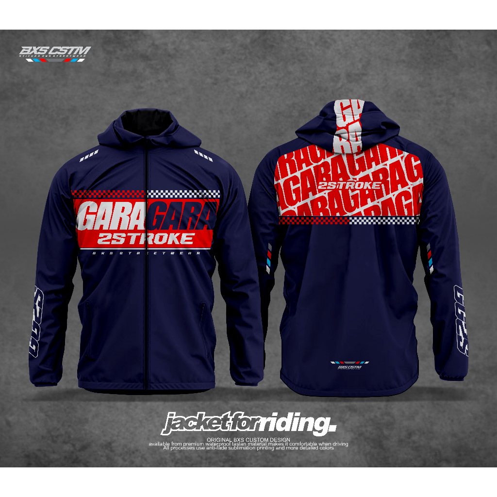 JAKET GARA GARA 2STROKE JAKET MOTOR TOURING SUNMORI 2TAK
