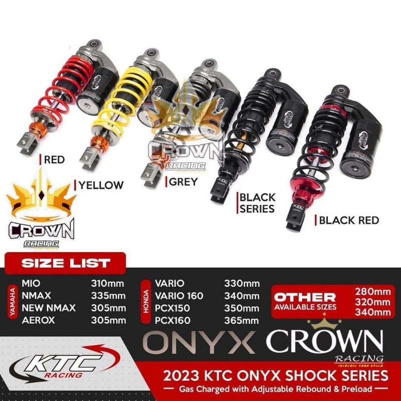 Shock KTC Racing Onyx RX King / Supra 125 / Kharisma / W175 / Tiger