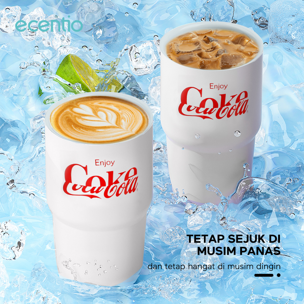 ecentio Coca-Cola Coffee Cup tumbler kaca Stainless 316 Tahan Panas Dan Dingin Mug Travel