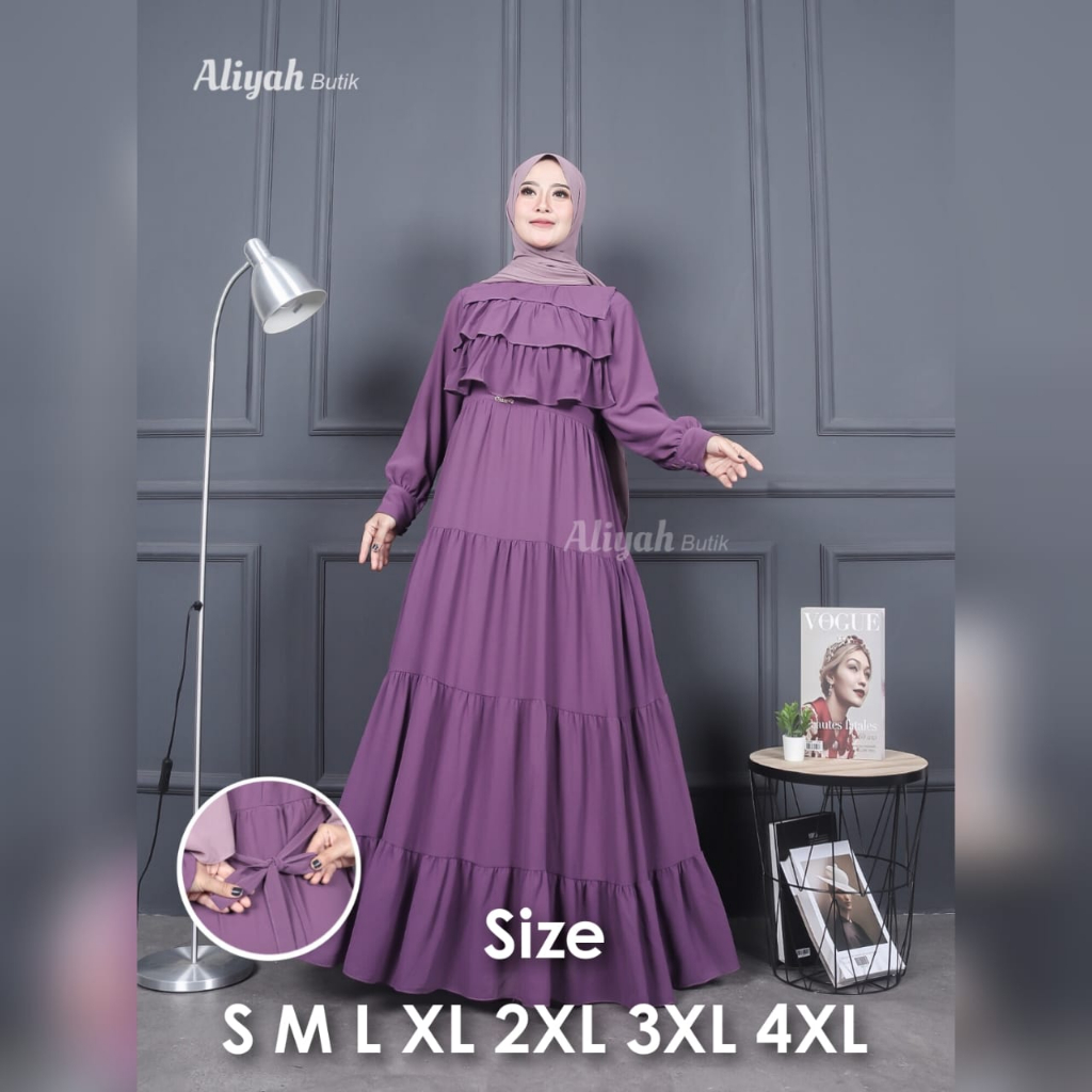 Tavisa Dress Big Size Ukuran Size S M L XL 2XL 3XL 4XL XXL XXXL  XXXXL 2L 3L 4L 5L  Dress Wanita Jumbo Gamis Big Size Baju Korea Over Size