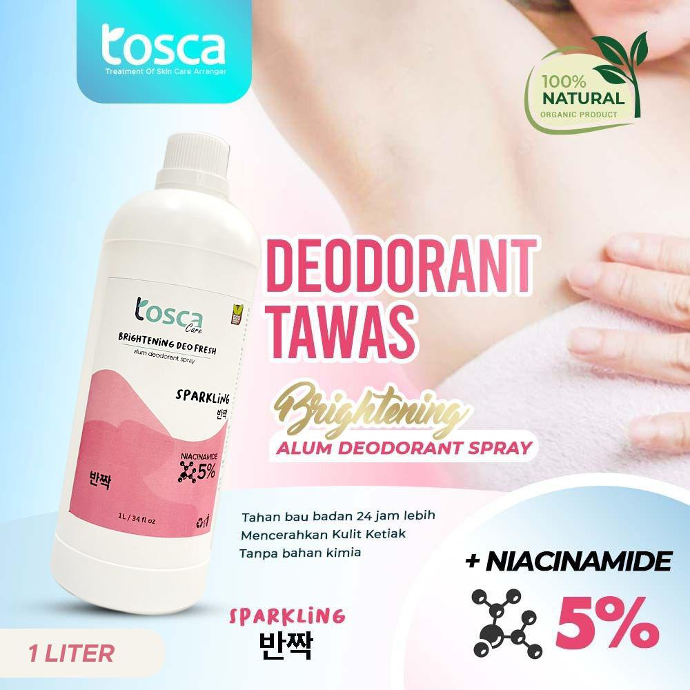 Deodorant Refill 1 Liter Tosca Deo Brightening With Niacinamide Mencerahkan dan Mencegah Bau Ketiak