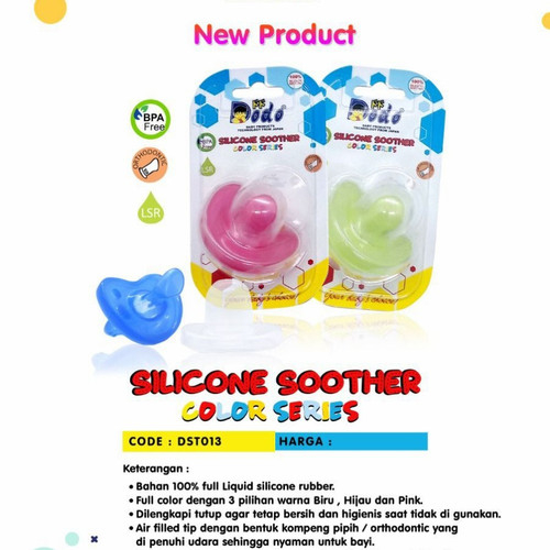 Dodo Silicone Soother Baby Teether Empeng Empong Dot Bayi Silikon Gepeng