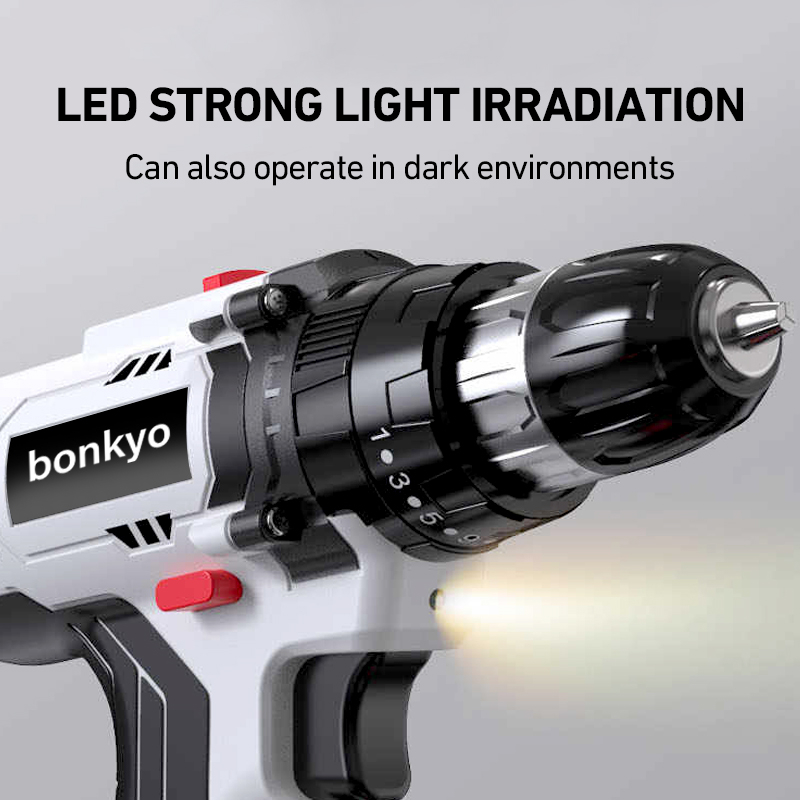INT 98-168VF Baterai dua ganda Mesin bor cordless/Elektrik Drill/ bor listrik/beton besi kayu full set pilihan Bor tanpa kabel