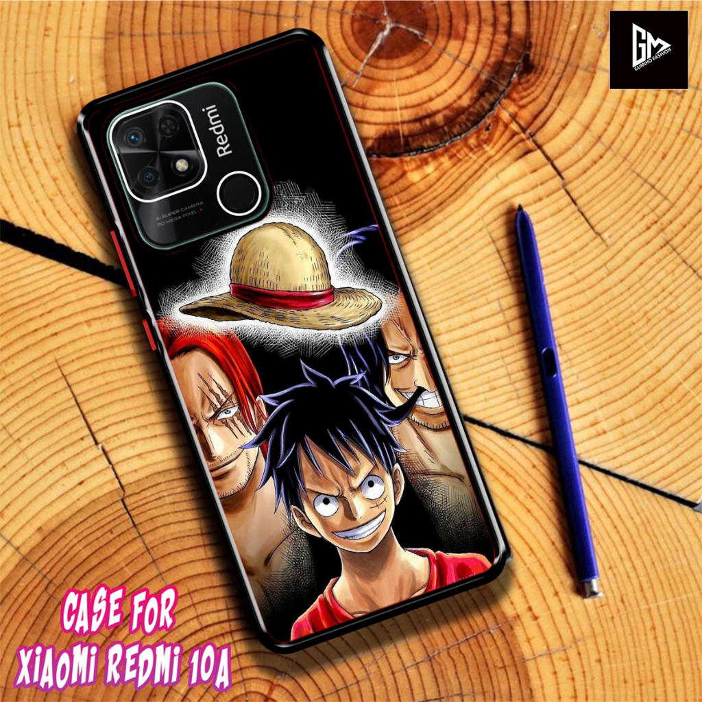 Case Kilau Glossy XIAOMI REDMI 10A - 9C Terbaru Fashion Casing ANIME ONE PIECE - Pelindung Hp Hardca