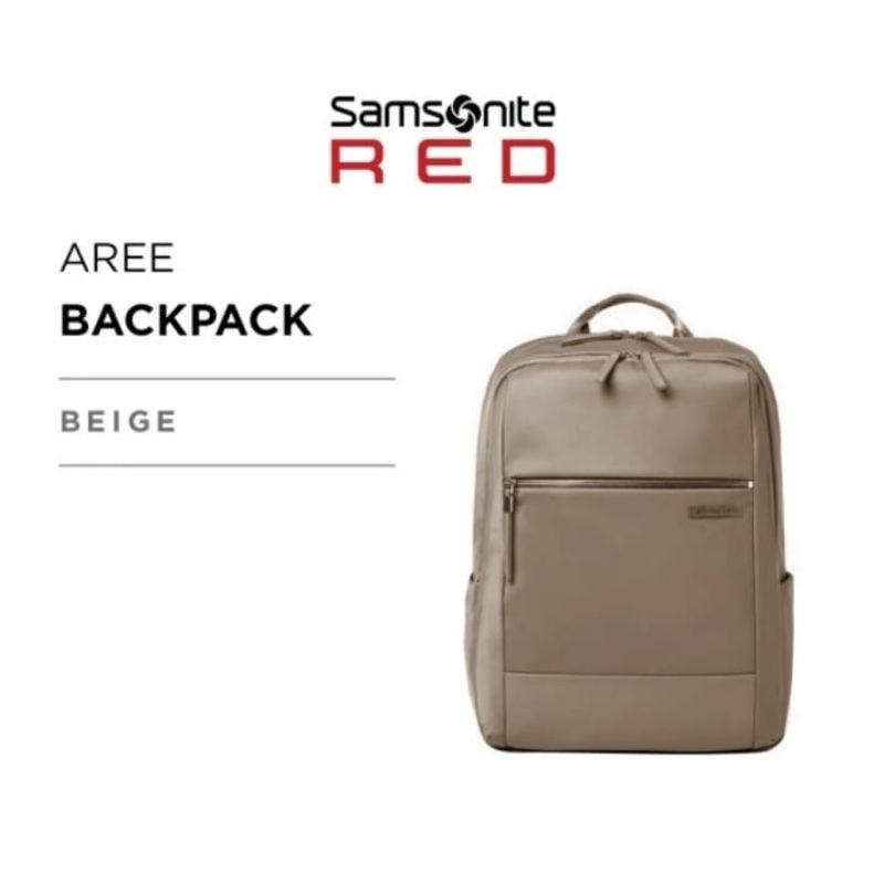 Samsonite Aree Tas Wanita Kasual Backpack Laptop Baige