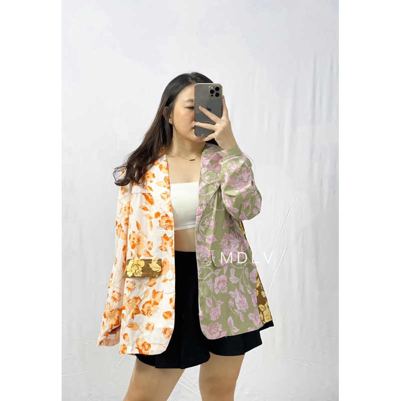 MDLV ~ 31120# Ashlyn Patchwork Blazer Korea Premium