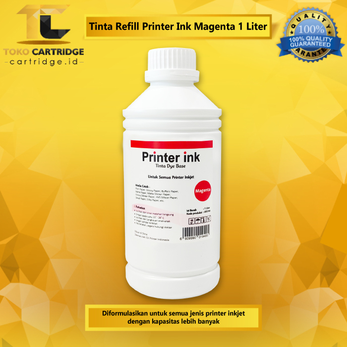 Tinta isi ulang 1 liter Cyan Printer Canon HP Epson Brothr Murah