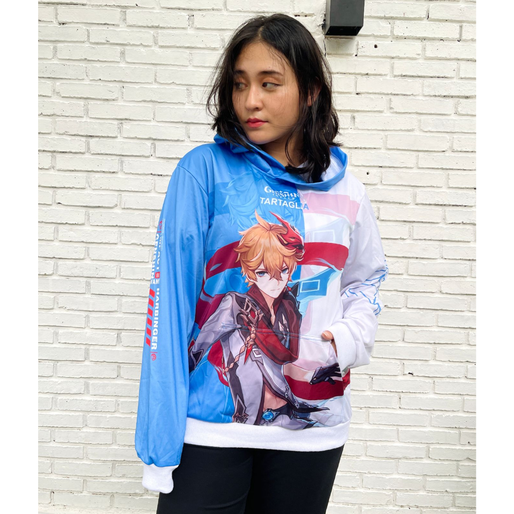 Hoodie Tartaglia Genshin Impact Anime Manga Fullprint Adidas Poly