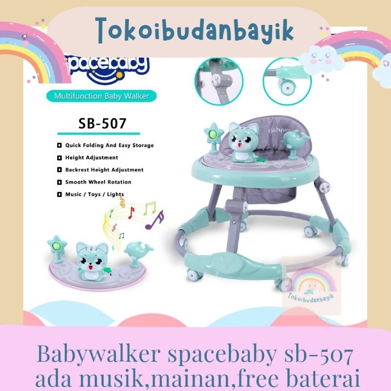 READY STOK BISA COD BABYWALKER SB-507 ADA MUSIK/MAINAN