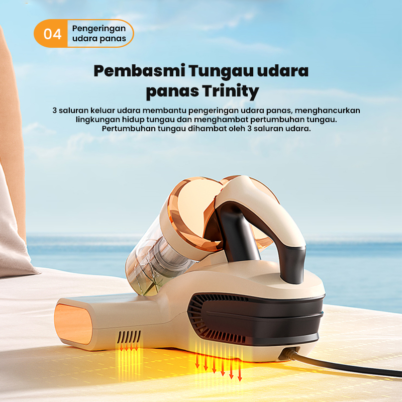 Uwant MT100 Vacuum Cleaner Dust Mite UV-C Double Cup Anti Debu Tungau Kasur Bantal Sofa Boneka Perawatan Rumah Kamar Sinar Ultraviolet LED