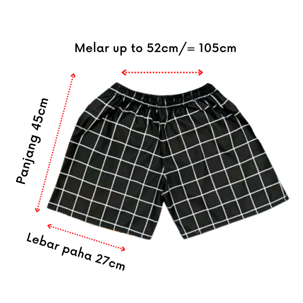 Boxer Tartan Kolor Olahraga Uniseks / Celana Kolor Olahraga / Celana Pendek Pria / Celana Pendek Wanita