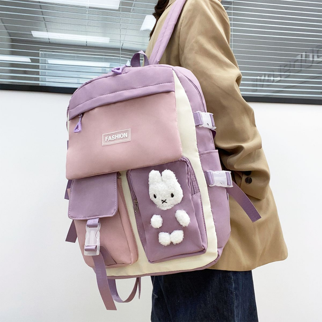 Tas Ransel Sekolah CLOUDS' LOVE 46-98 Backpack Remaja Muat Laptop 16inch Bahan Anti Air WATCHKITE WKOS