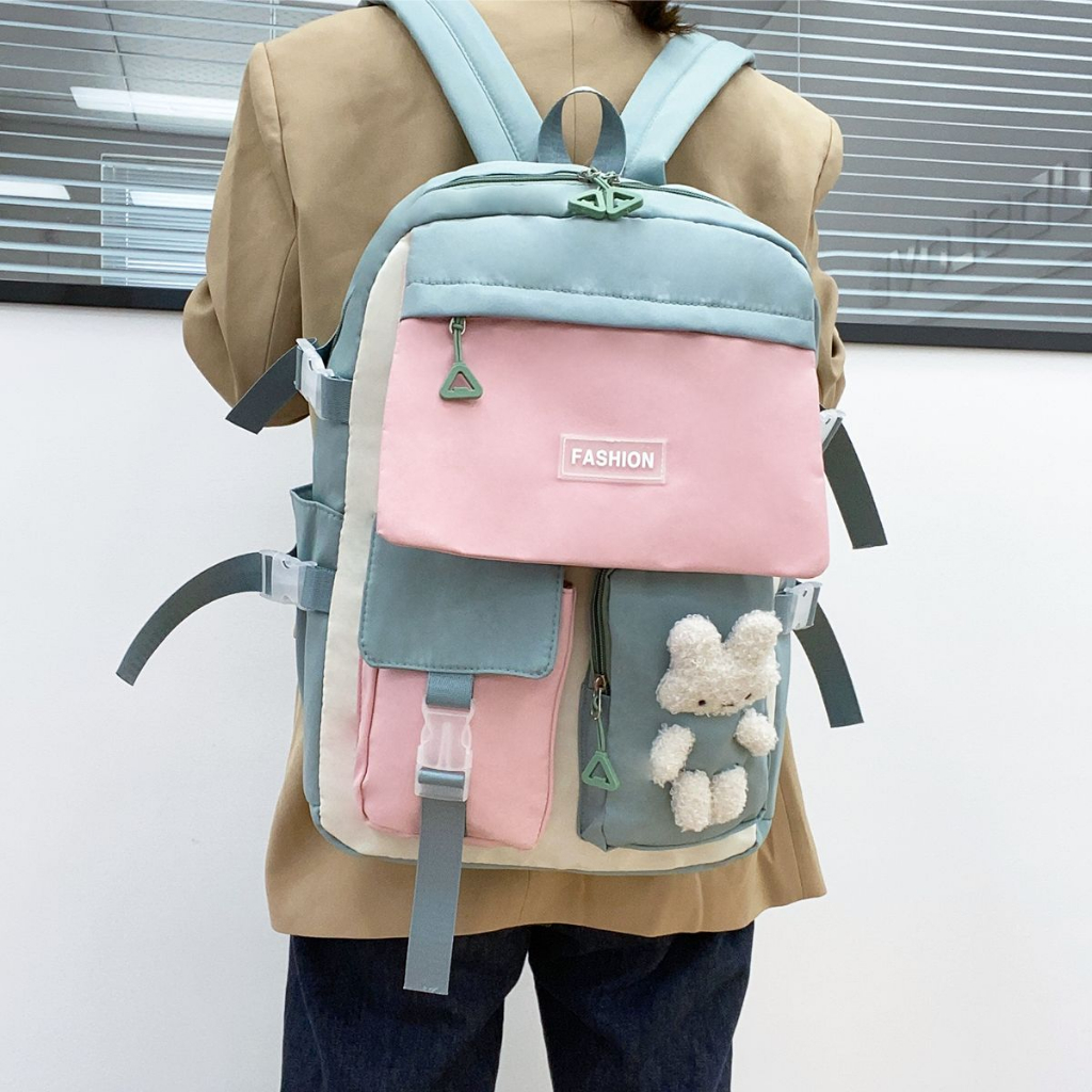 Tas Ransel Sekolah CLOUDS' LOVE 46-98 Backpack Remaja Muat Laptop 16inch Bahan Anti Air WATCHKITE WKOS