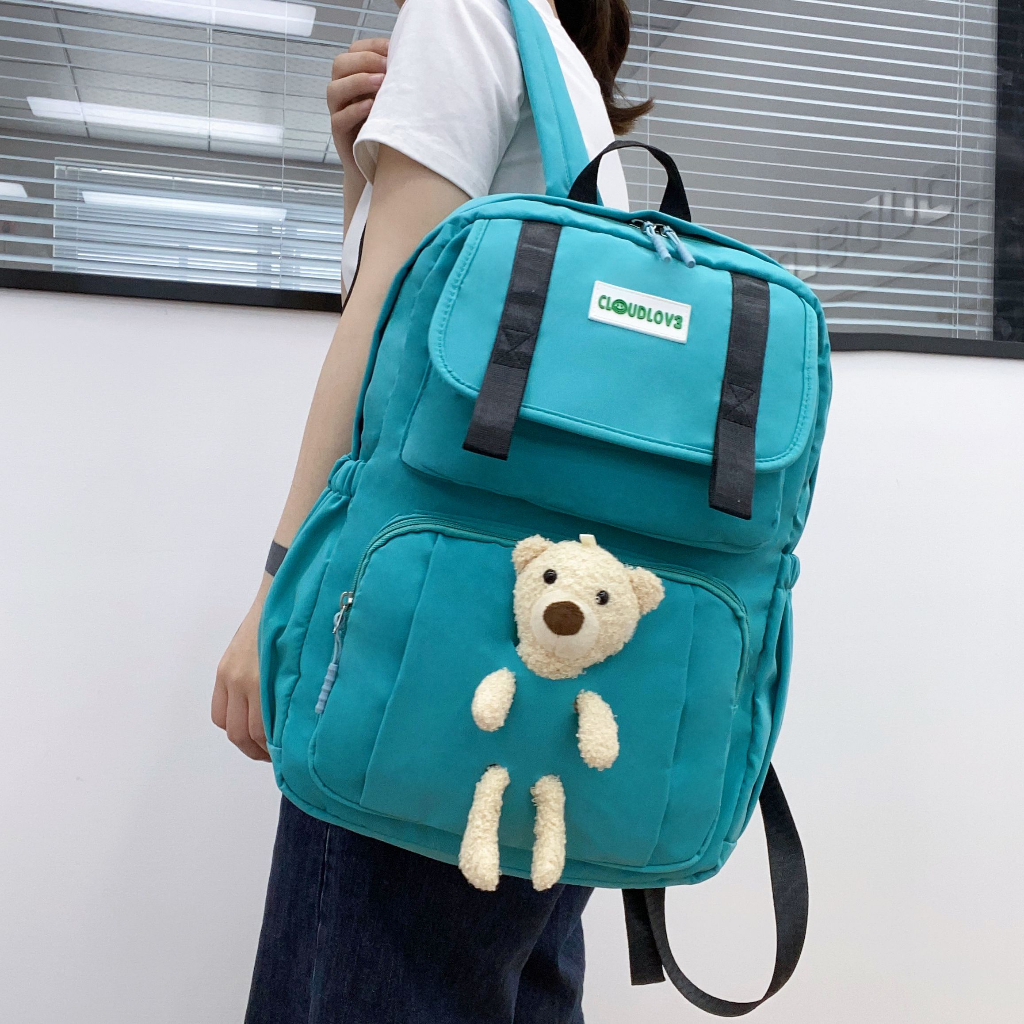 Tas Ransel Sekolah CLOUDS' LOVE 38035 Backpack Remaja Muat Laptop 16inch Bahan Anti Air WATCHKITE WKOS