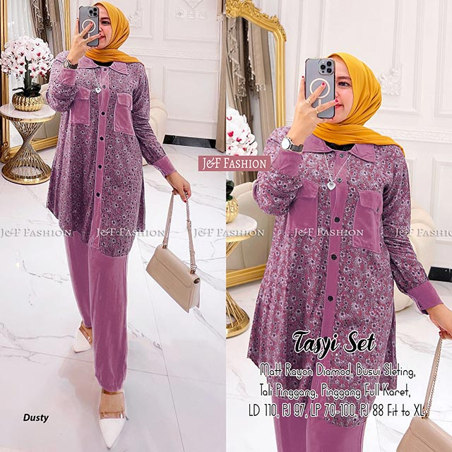 [TERLARIS] Setelan Crinkel Premium Terbaru/TASYI SET/Setcel Crincle Premium Jumbo/Busana Muslim Wani