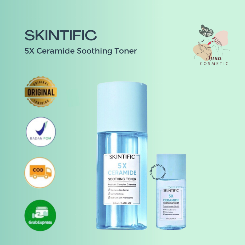 SKINTIFIC - 5X Ceramide Soothing Toner Skin Barrier Repair Toner with Calendula for All Skin Types 80ml [BPOM]