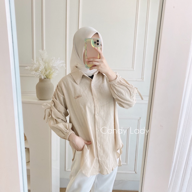 Arneli Oversize Blouse / Atasan Serut Wanita Terbaru