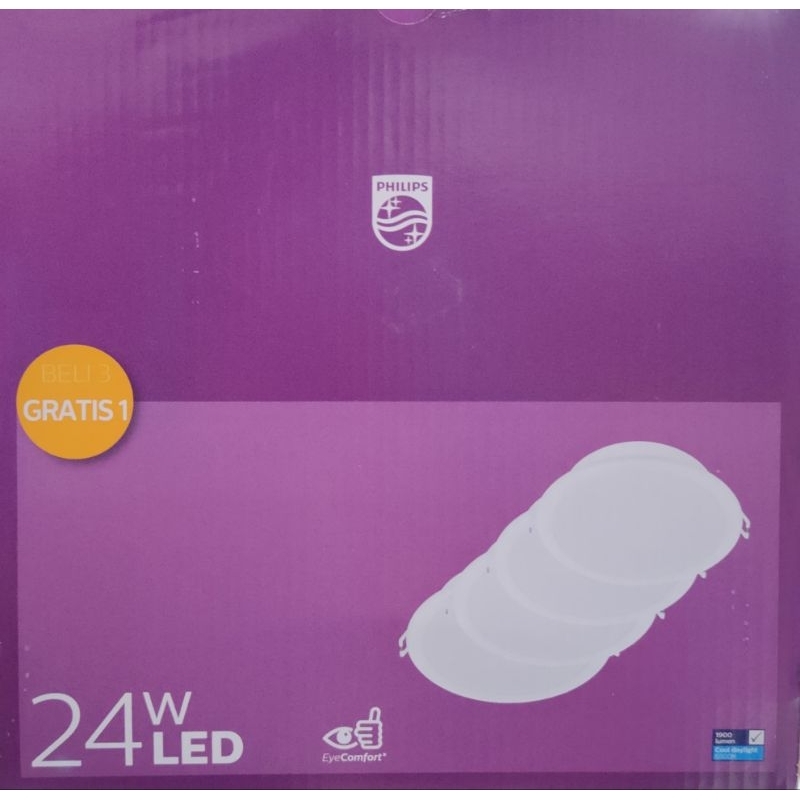 DOWNLIGHT LED PHILIPS 24 WATT MESON PAKET 3 GRATIS 1