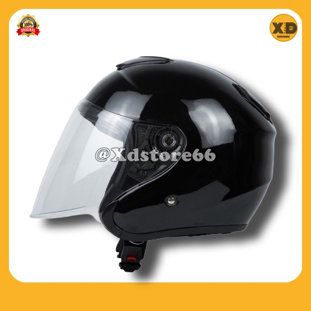 Helm Sepeda Motor Half Face Priest Kyoto Solid Whitte Black Pink Gorilla Glossy & Doff Paket Ganteng