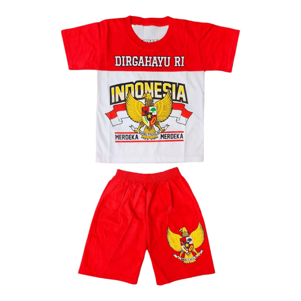 SETELAN BAJU ANAK INDONESIA UNTUK ANAK 2-10 TAHUN / BAJU ANAK 17 AGUSTUS INDONESIA RAYA