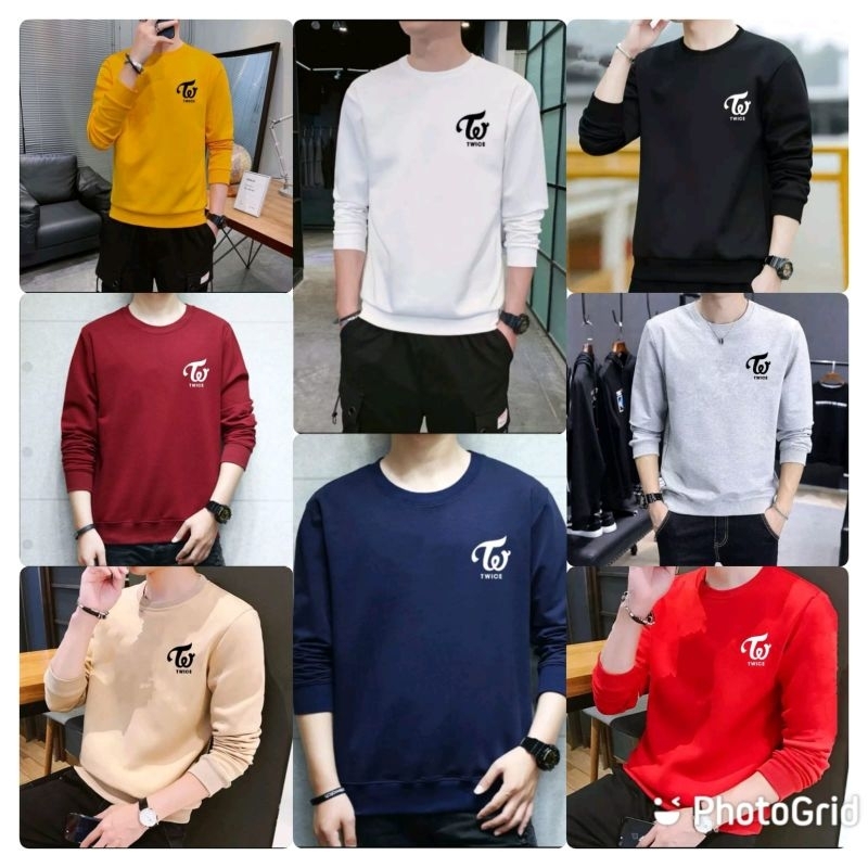 KAOS PRIA ( TWICE ) BAJU DISTRO PRIA LENGAN PANJANG MODEL TERBARU