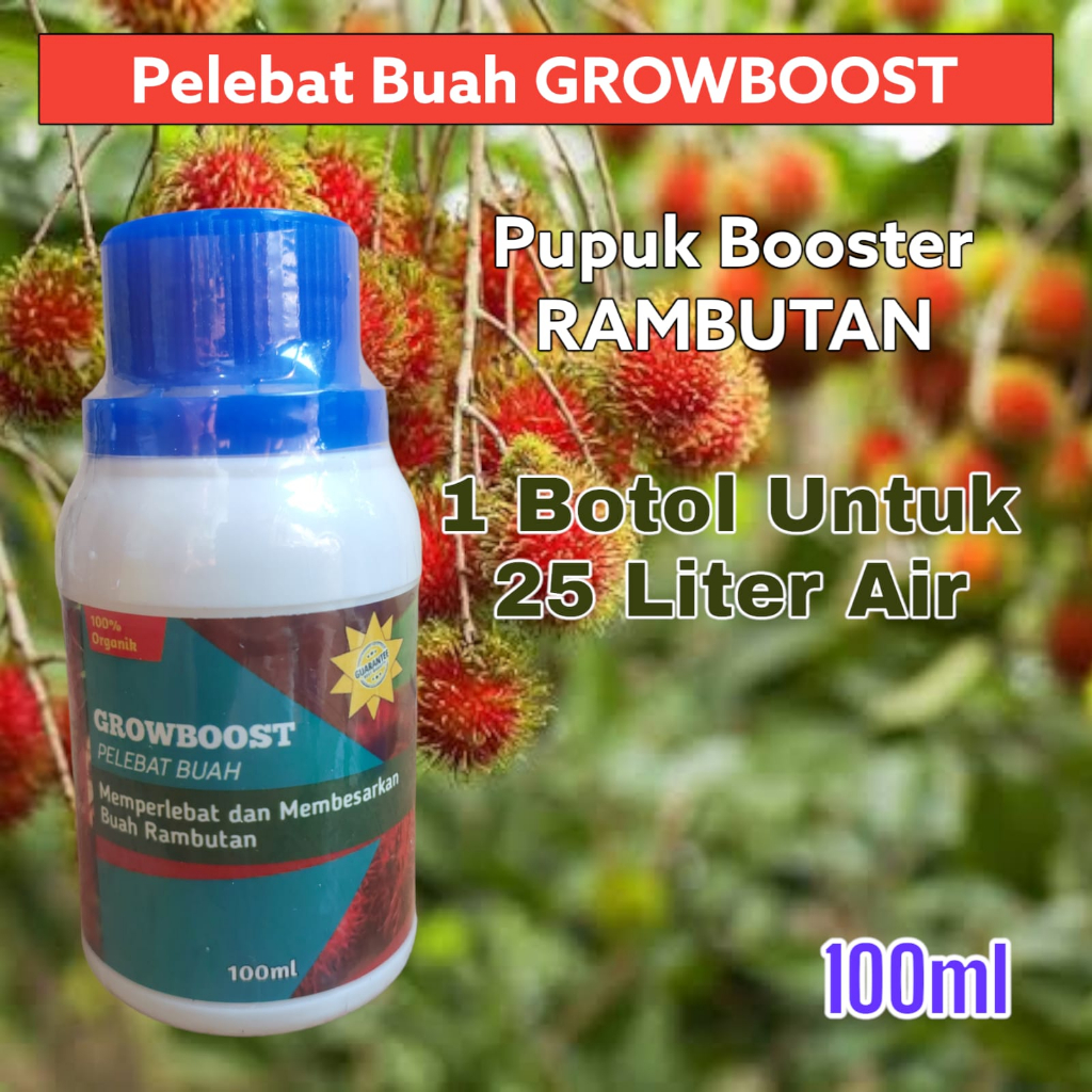 Pupuk Buah Rambutan Premium Organik GrowBoost Buah Rambutan 100ml