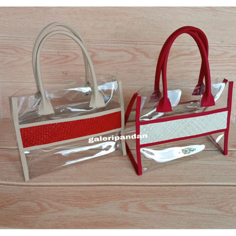 TAS MIKA POLOS TEBAL MIX ANYAMAN / Tas mika souvenir Imlek Natal terlaris